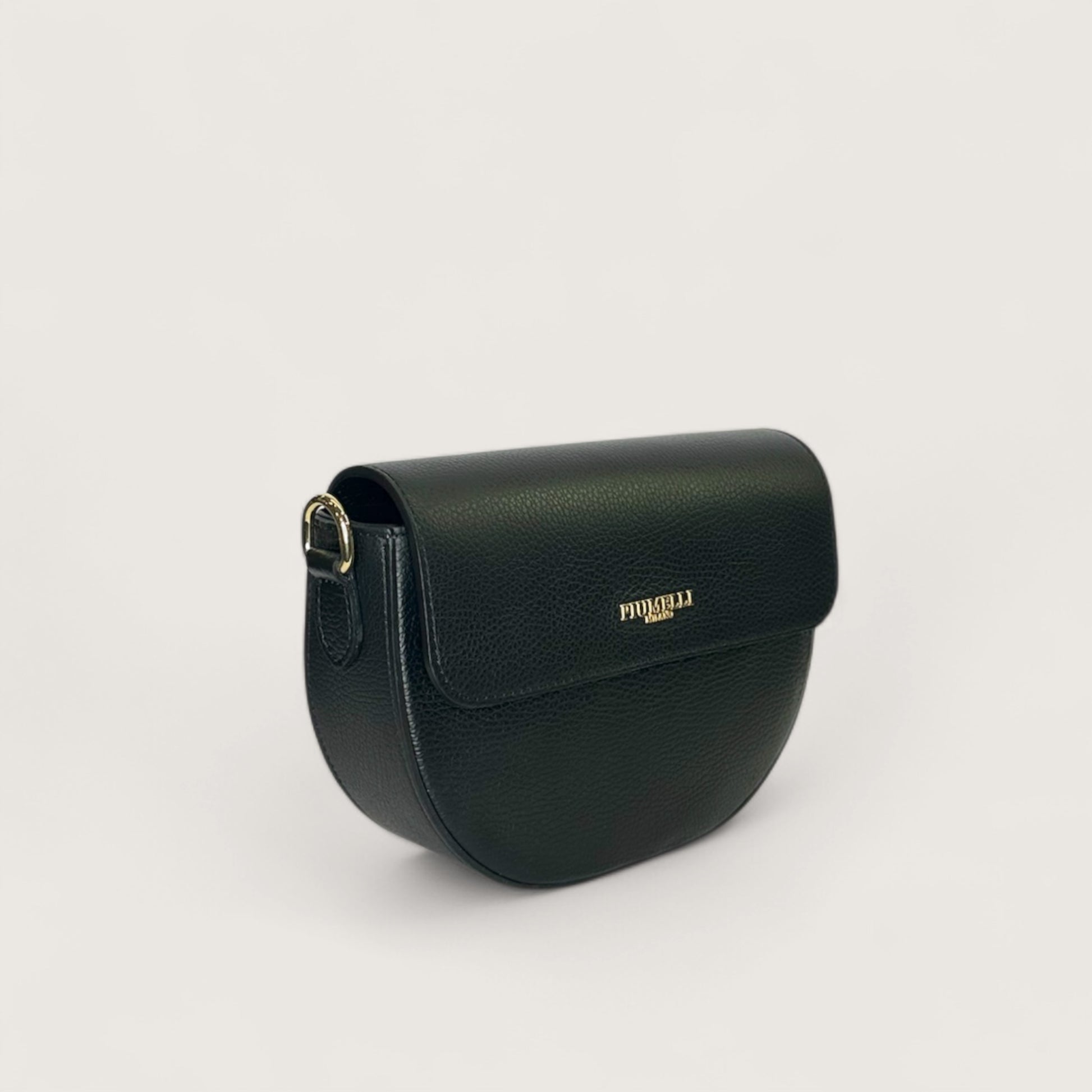 Чорна італійська шкіряна жіноча сумка Piumelli Lina M Bag, D28 Black