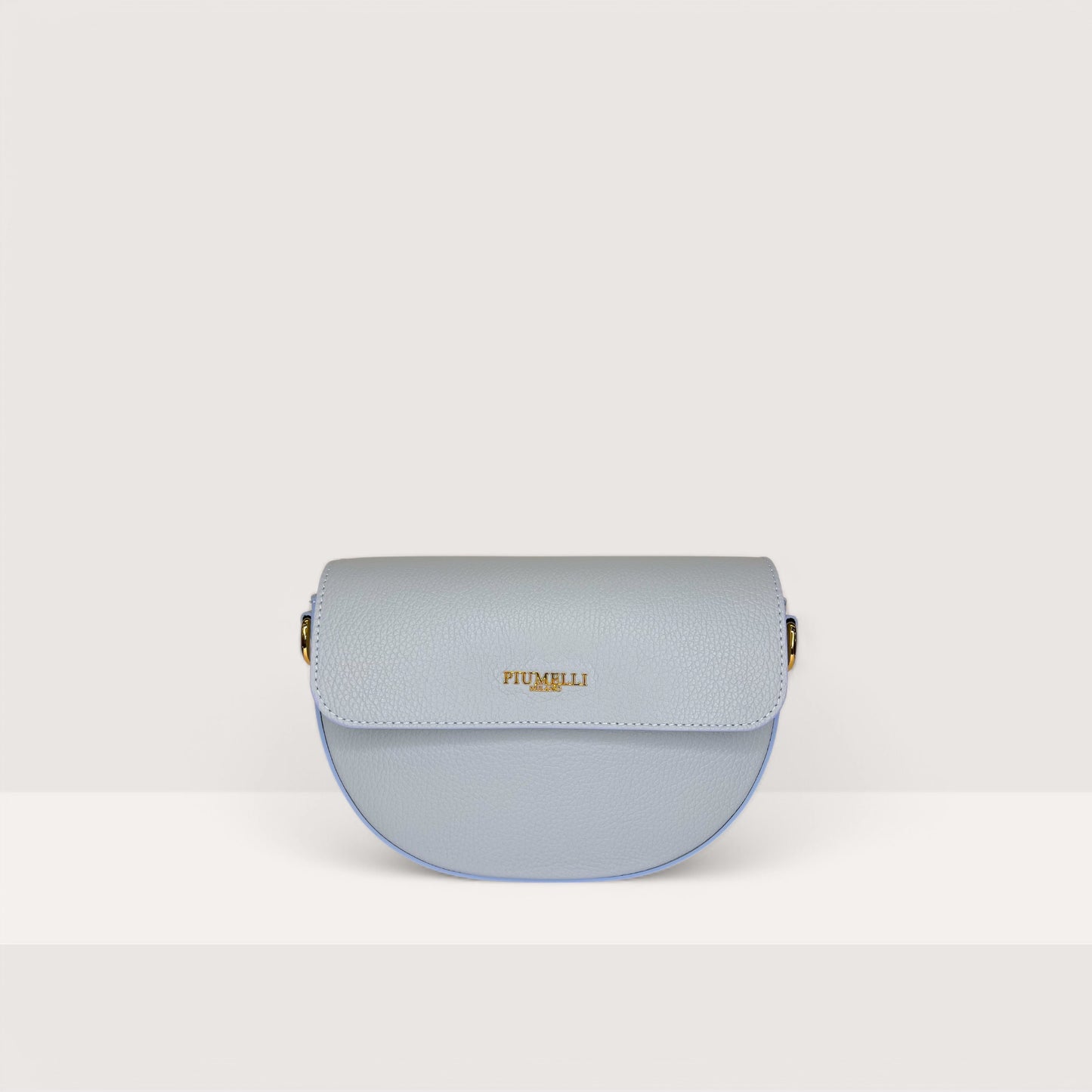 Блакитна італійська шкіряна жіноча сумка Piumelli Lina M D292 Cool Blue