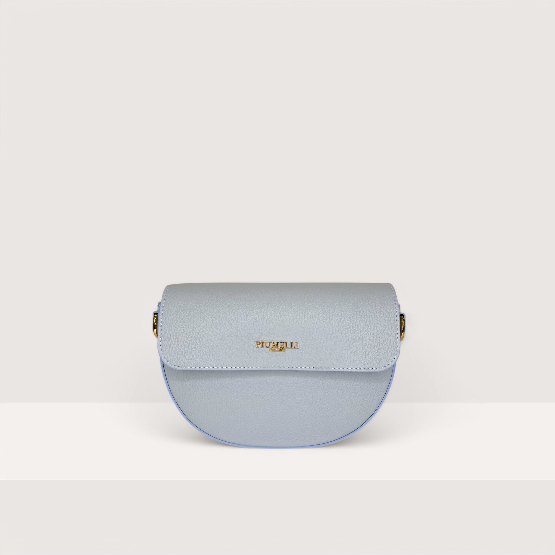 Блакитна італійська шкіряна жіноча сумка Piumelli Lina M D292 Cool Blue