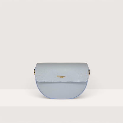 Блакитна італійська шкіряна жіноча сумка Piumelli Lina M D292 Cool Blue