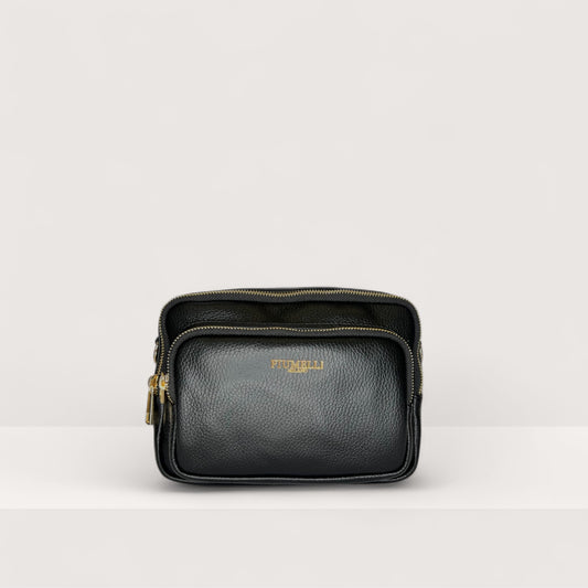 Чорна італійська шкіряна жіноча сумка Piumelli Maira Bag, D28 Black