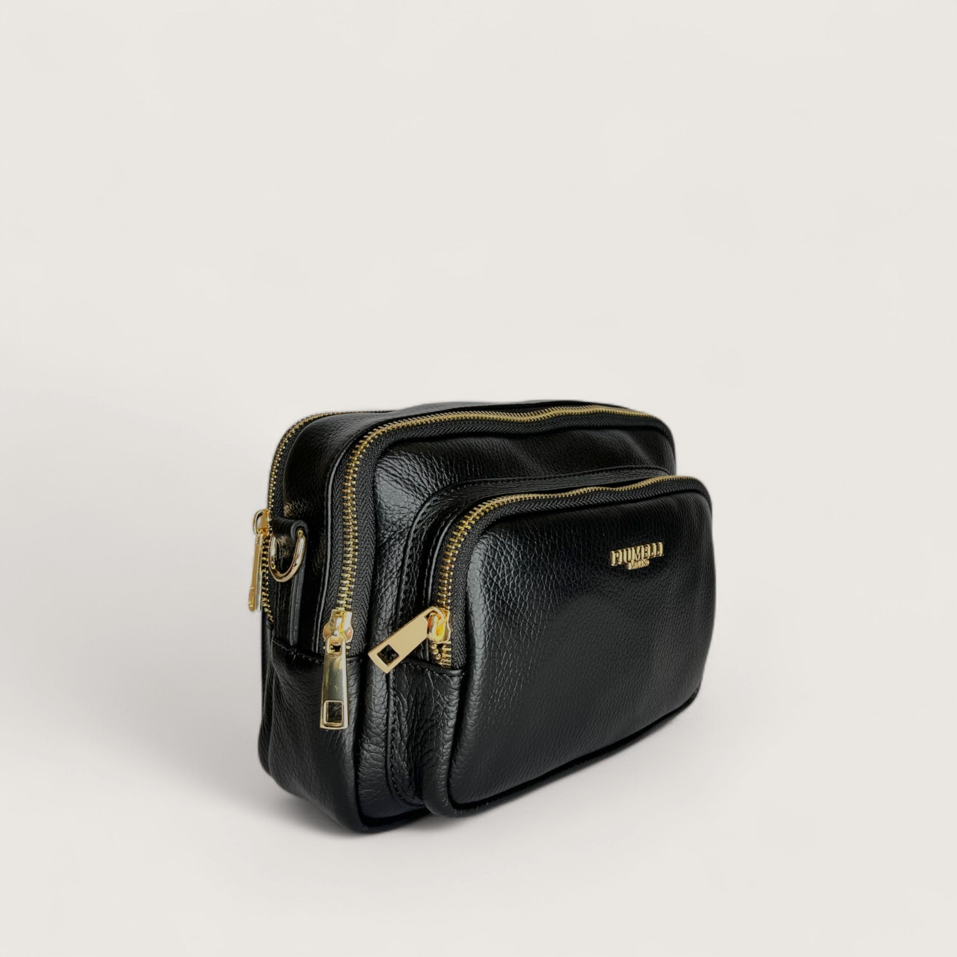 Чорна італійська шкіряна жіноча сумка Piumelli Maira Bag, D28 Black
