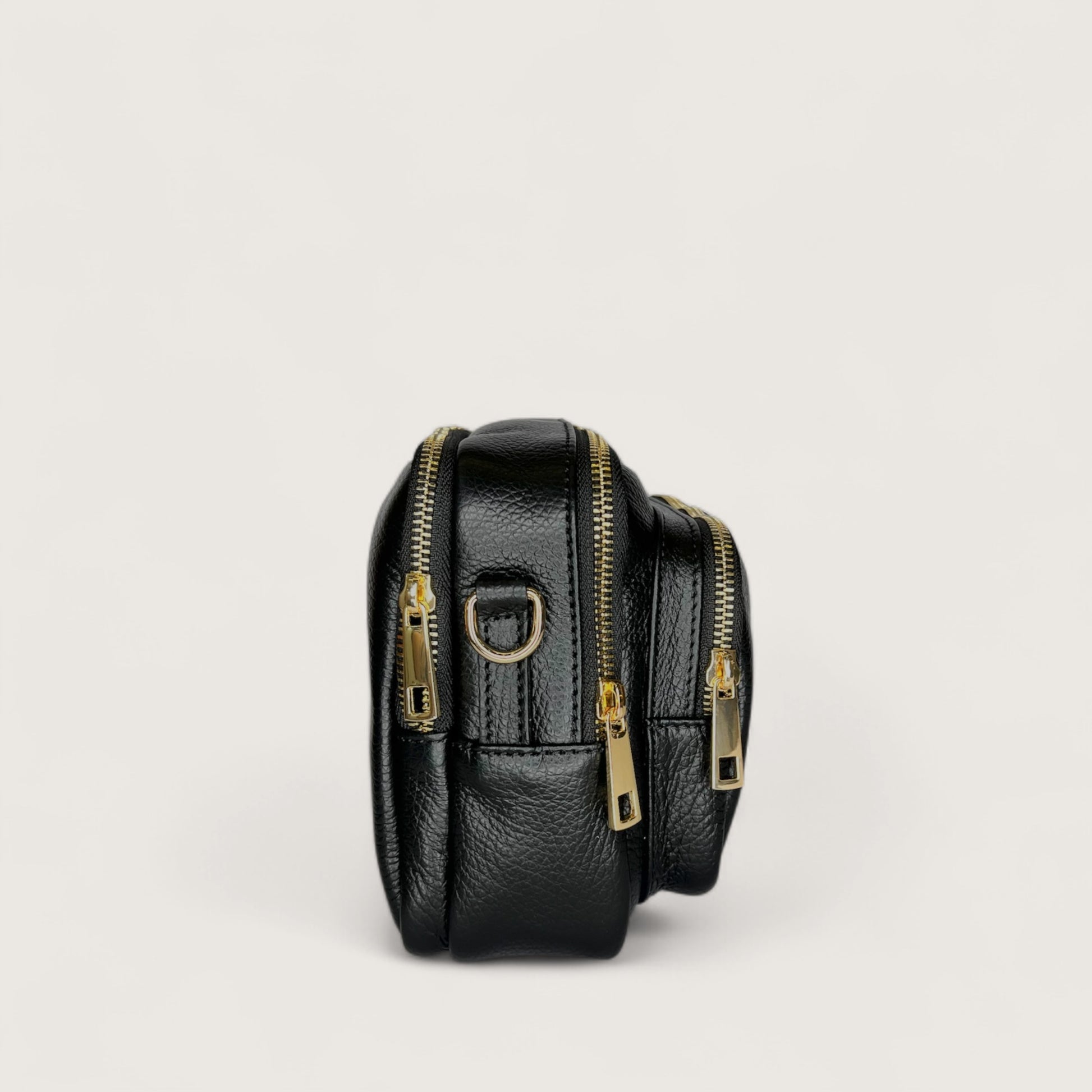 Чорна італійська шкіряна жіноча сумка Piumelli Maira Bag, D28 Black