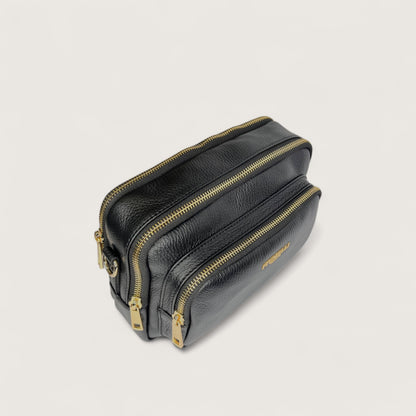 Чорна італійська шкіряна жіноча сумка Piumelli Maira Bag, D28 Black