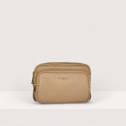 Бежева італійська шкіряна жіноча сумка Piumelli Maira Bag, D85 Sand