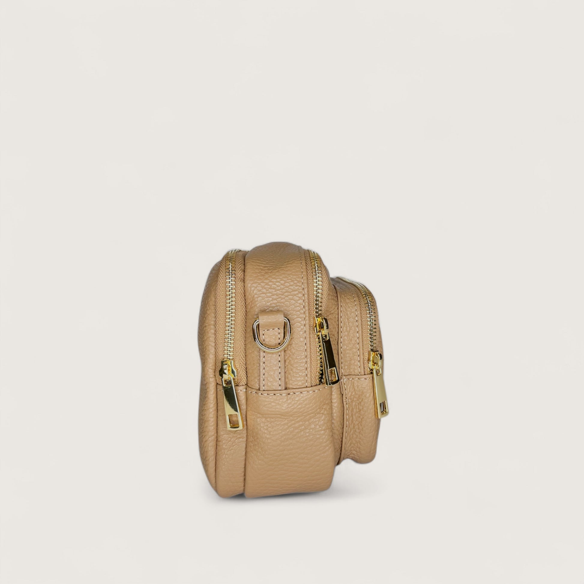 Бежева італійська шкіряна жіноча сумка Piumelli Maira Bag, D85 Sand
