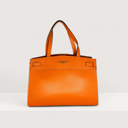 Помаранчева італійська шкіряна жіноча сумка Piumelli Marta M P619 Orange