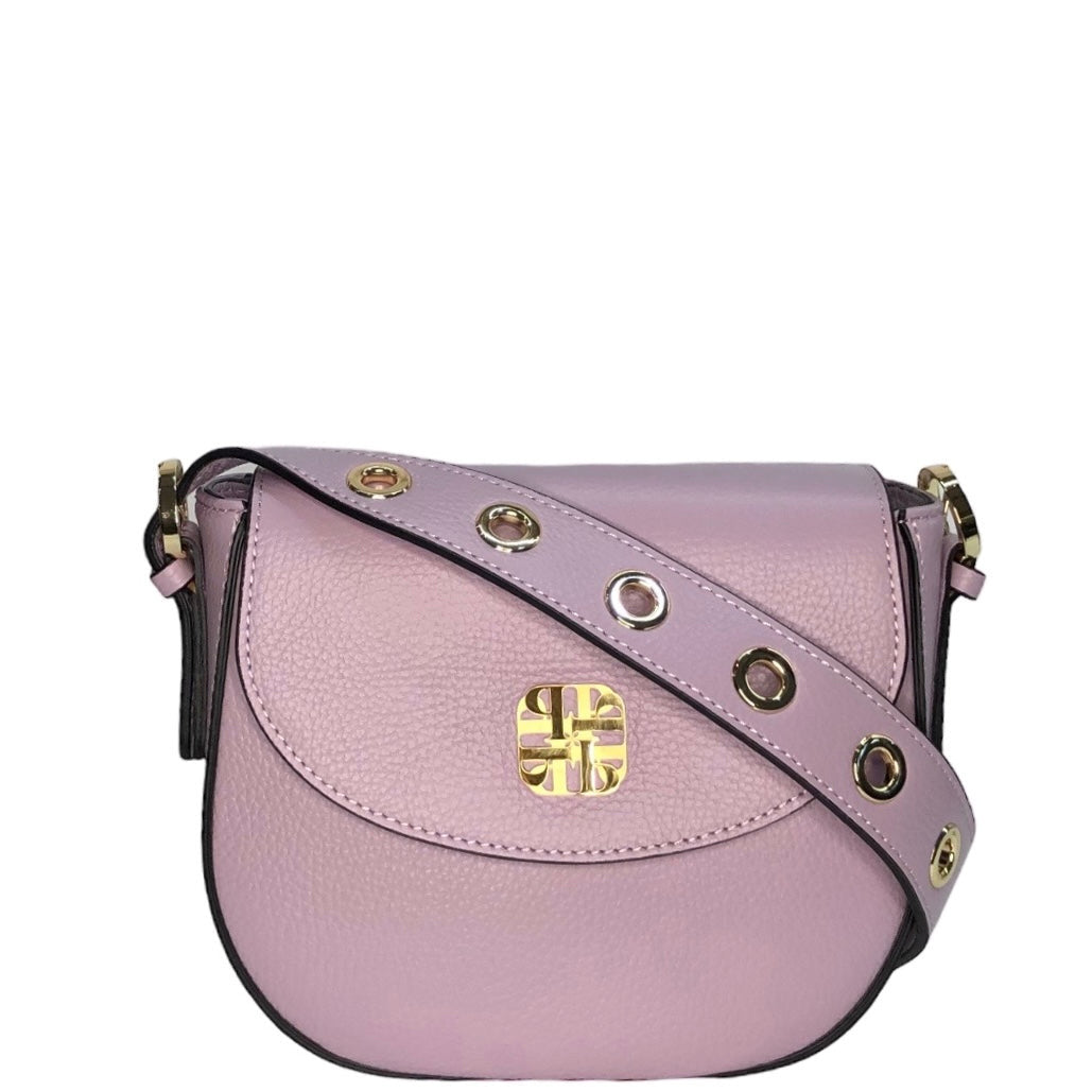 Лілова італійська шкіряна жіноча сумка Piumelli Mini Teresa Logo D55 Lilac