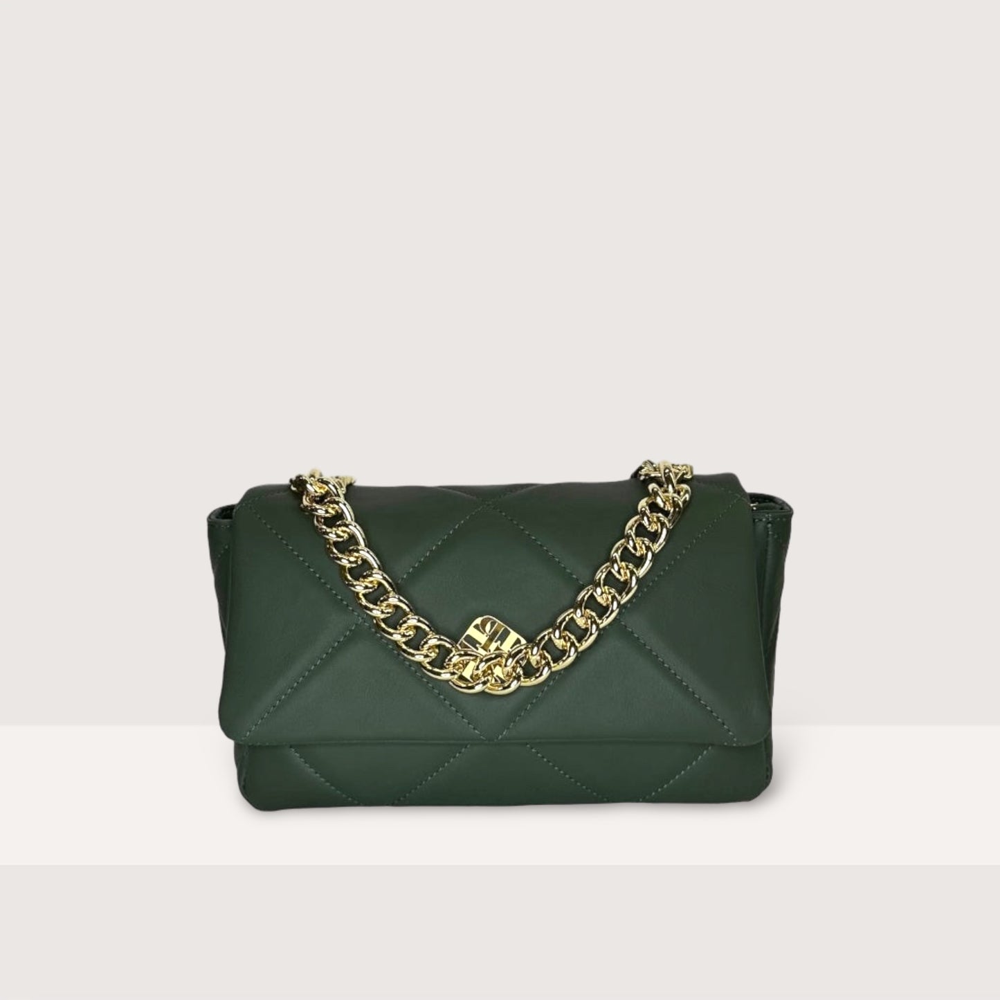 Зелена італійська шкіряна жіноча сумка Piumelli Mira S Bag , S14 Dark Green