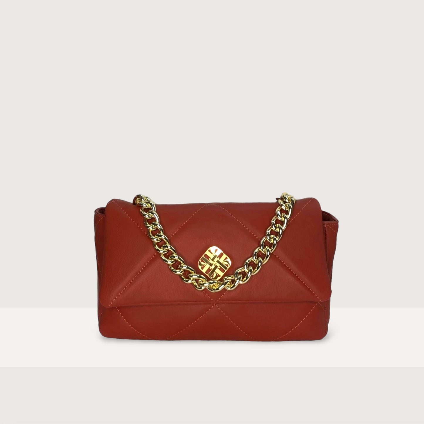 Теракотова італійська шкіряна жіноча сумка Piumelli Mira S Bag S35 Papaya