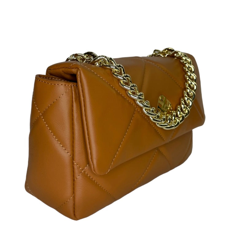 Коричнева італійська шкіряна жіноча сумка Piumelli Mira S Bag , S44 Tobacco