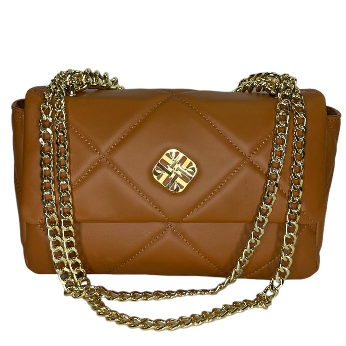 Коричнева італійська шкіряна жіноча сумка Piumelli Mira S Bag , S44 Tobacco