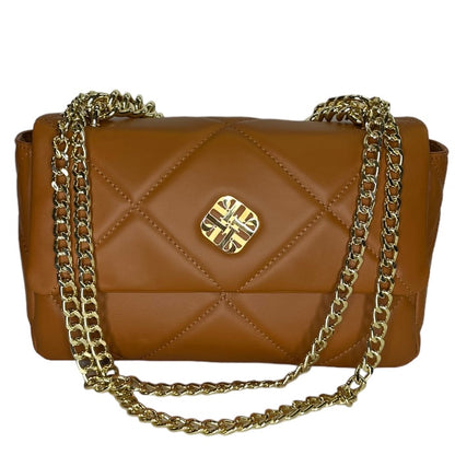 Коричнева італійська шкіряна жіноча сумка Piumelli Mira S Bag , S44 Tobacco