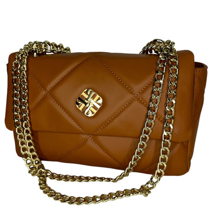 Коричнева італійська шкіряна жіноча сумка Piumelli Mira S Bag , S44 Tobacco