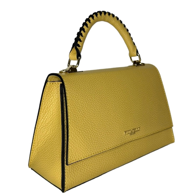 Жовта італійська шкіряна жіноча сумка Piumelli Mirea M D564 Golden