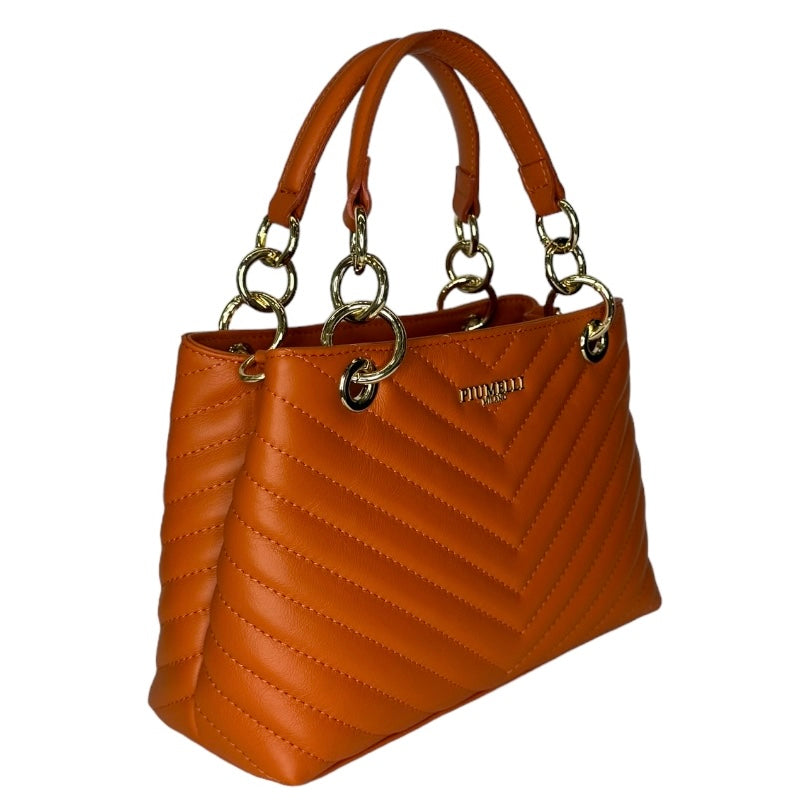 Помаранчева італійська шкіряна жіноча сумка Piumelli Missy M S29 Orange
