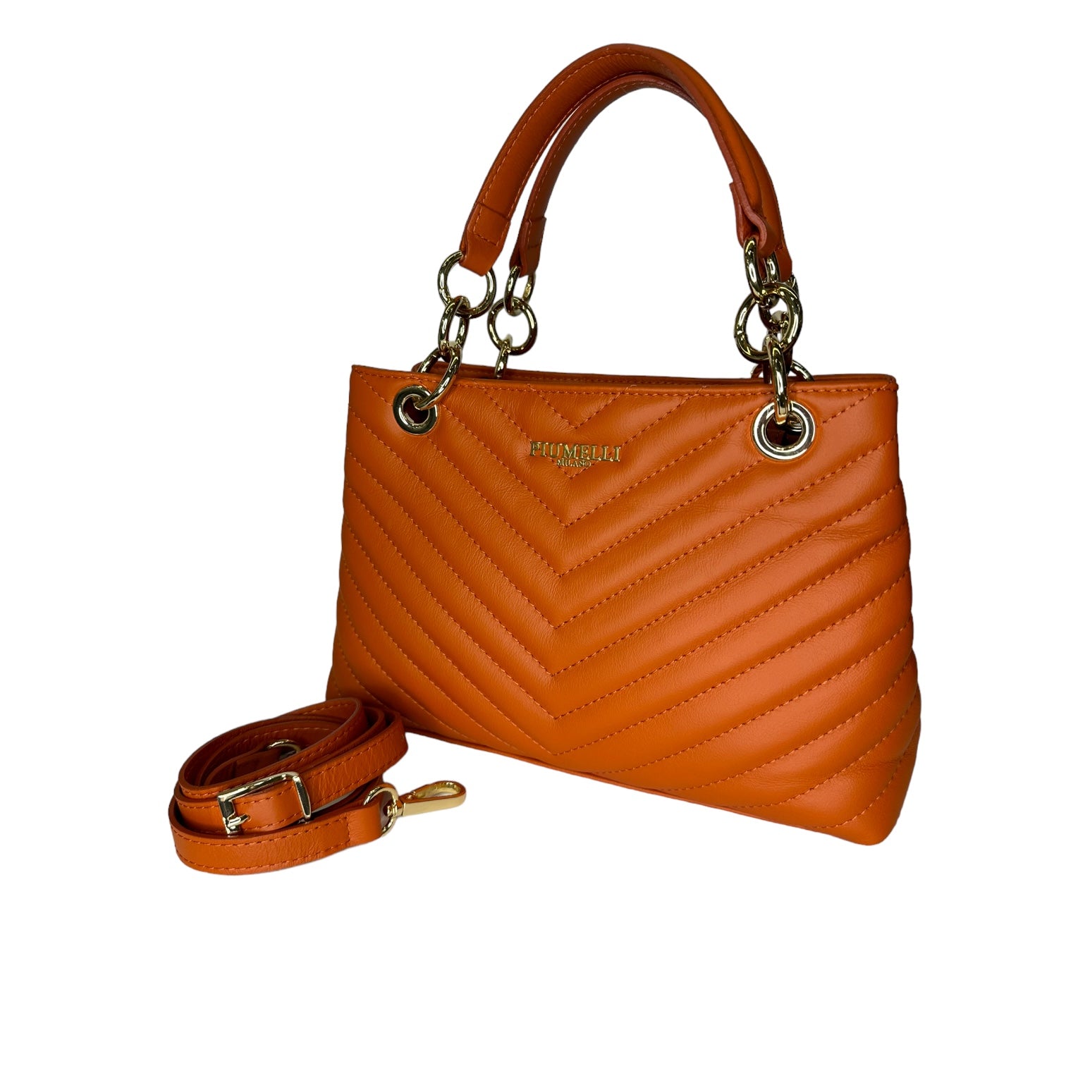 Помаранчева італійська шкіряна жіноча сумка Piumelli Missy M S29 Orange
