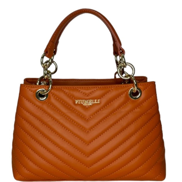 Помаранчева італійська шкіряна жіноча сумка Piumelli Missy M S29 Orange
