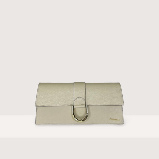 Біла італійська шкіряна жіноча сумка Piumelli Nilda D37 Off White