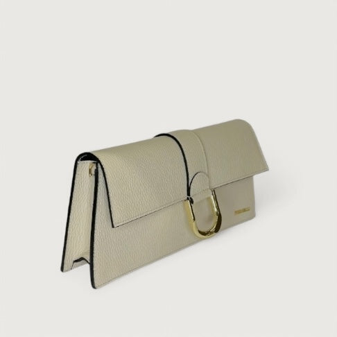 Біла італійська шкіряна жіноча сумка Piumelli Nilda D37 Off White