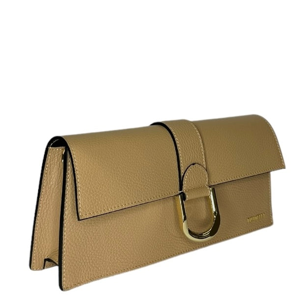 Бежева італійська шкіряна жіноча сумка Piumelli Nilda D81 Warm Beige