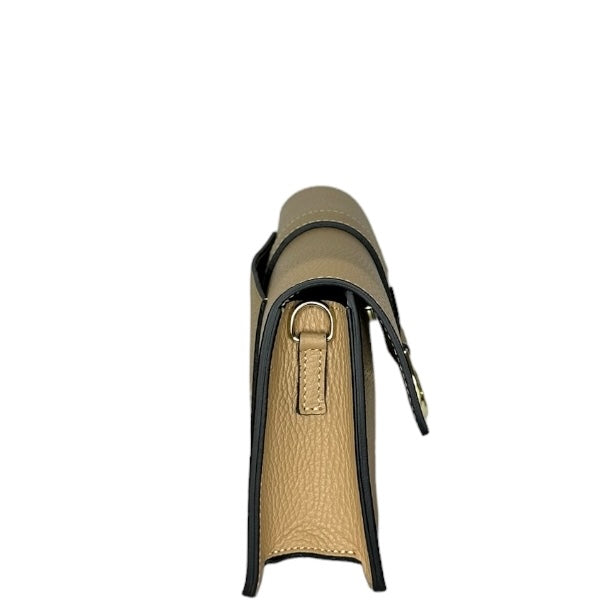 Бежева італійська шкіряна жіноча сумка Piumelli Nilda D81 Warm Beige