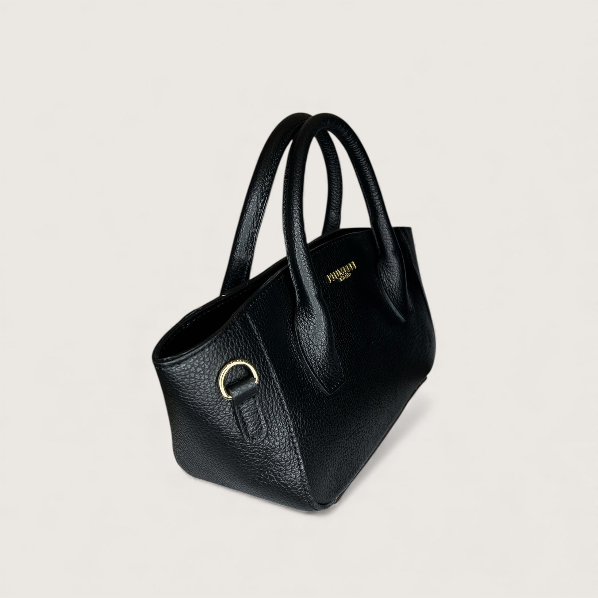 Чорна італійська шкіряна жіноча сумка Piumelli Pan D28 Black