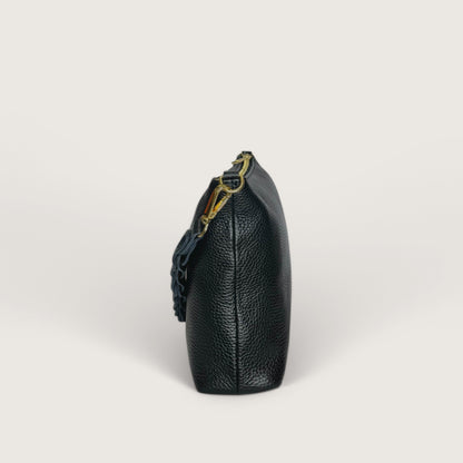 Чорна італійська шкіряна жіноча сумка Piumelli Perla Bag, D28 Black