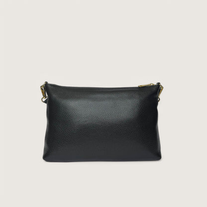 Чорна італійська шкіряна жіноча сумка Piumelli Perla Bag, D28 Black