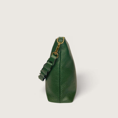 Зелена італійська шкіряна жіноча сумка Piumelli Perla D14 Forest Green