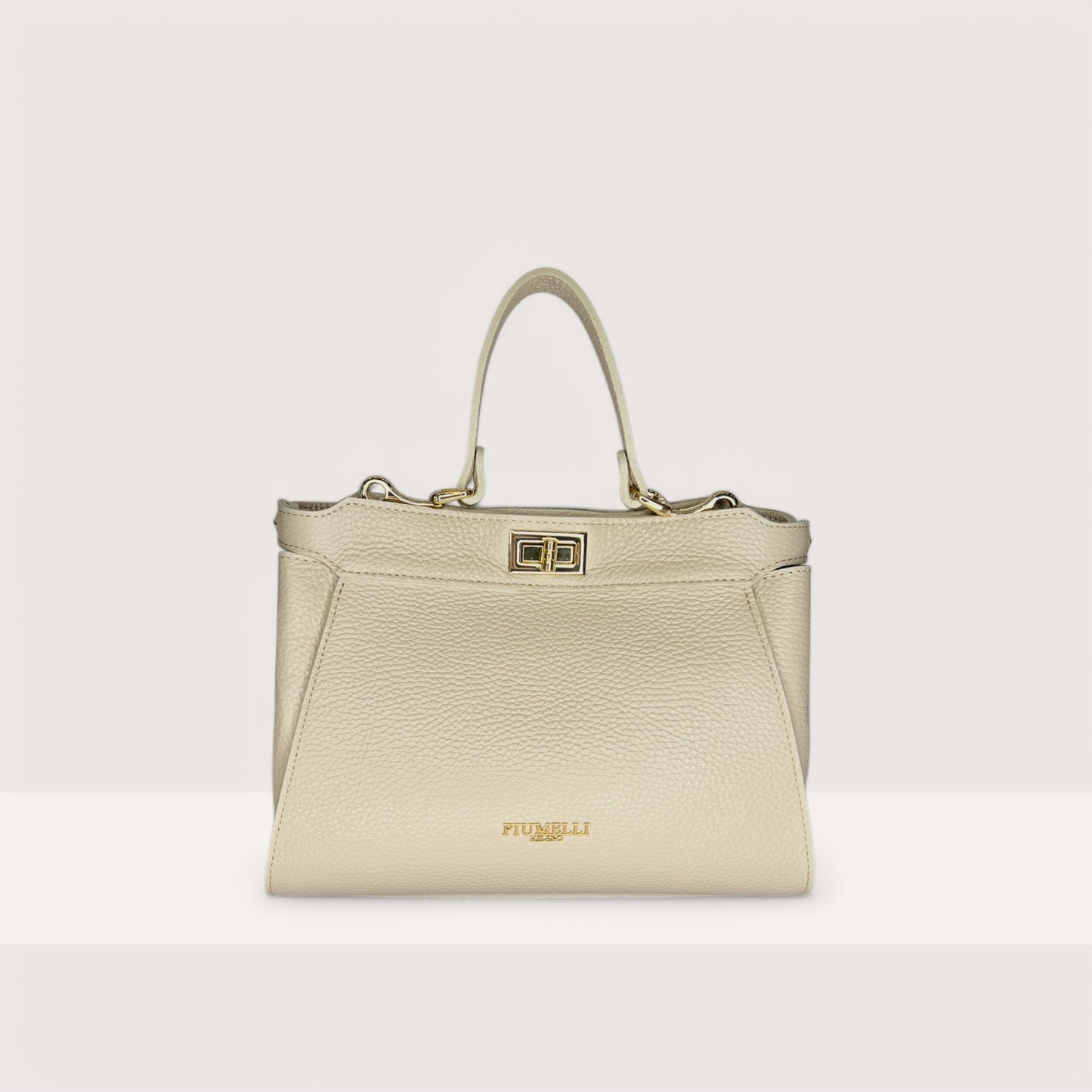 Біла італійська шкіряна жіноча сумка Piumelli Sharon М M Bag, D37 Off White