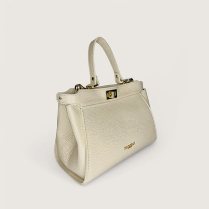 Біла італійська шкіряна жіноча сумка Piumelli Sharon М M Bag, D37 Off White