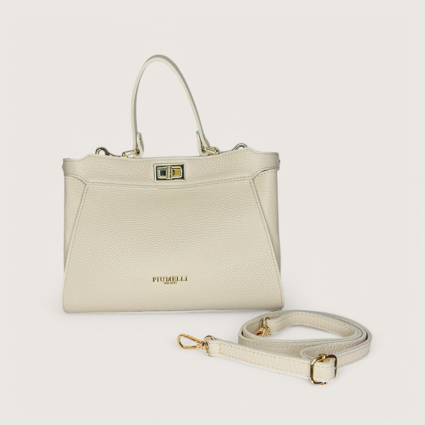 Біла італійська шкіряна жіноча сумка Piumelli Sharon М M Bag, D37 Off White