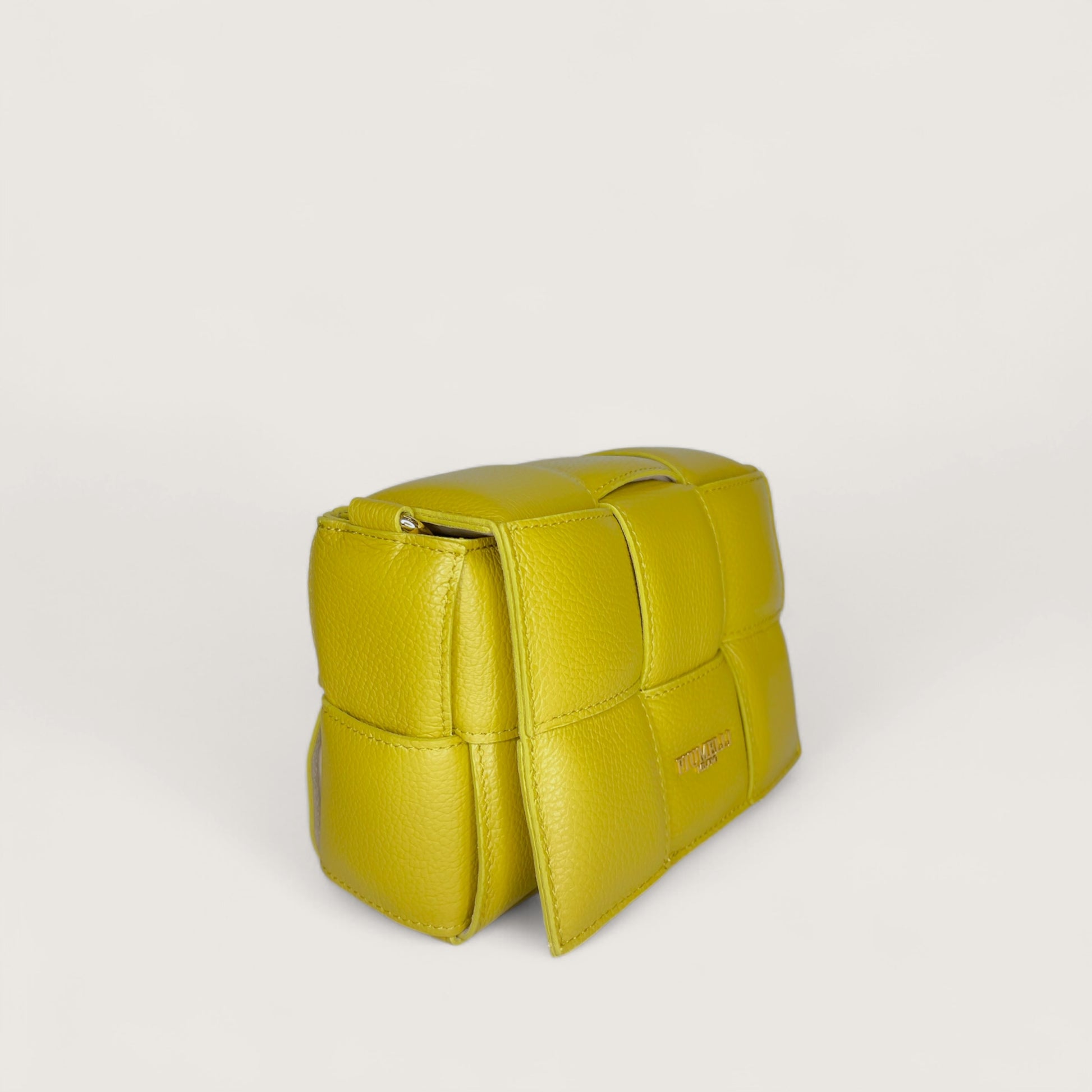 Гірчична італійська шкіряна жіноча сумка Piumelli Soleil M D89 Pistacchio