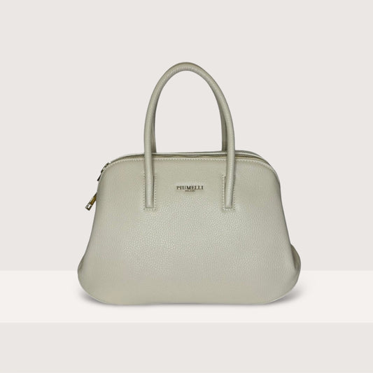 Біла італійська шкіряна жіноча сумка Piumelli Tara M D37 Off White