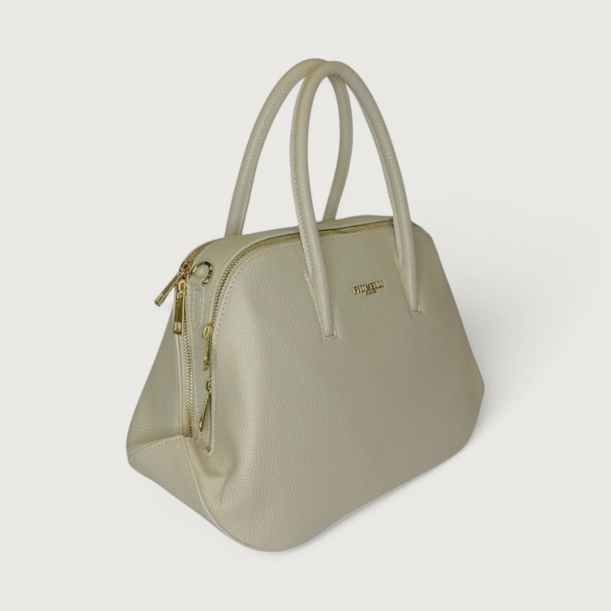 Біла італійська шкіряна жіноча сумка Piumelli Tara M D37 Off White
