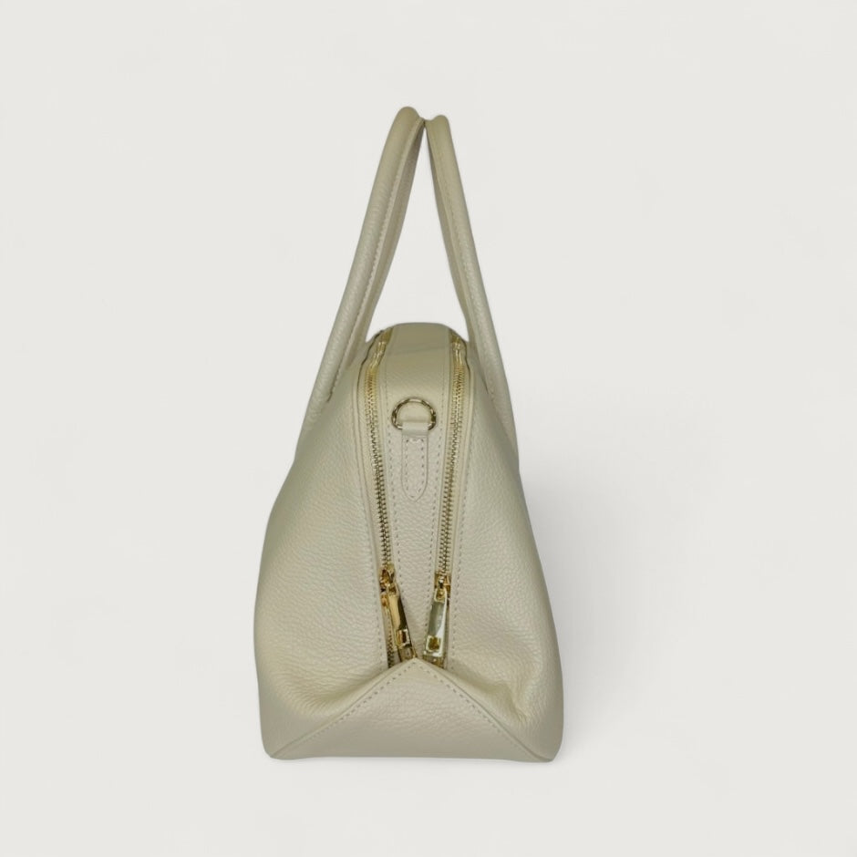 Біла італійська шкіряна жіноча сумка Piumelli Tara M D37 Off White