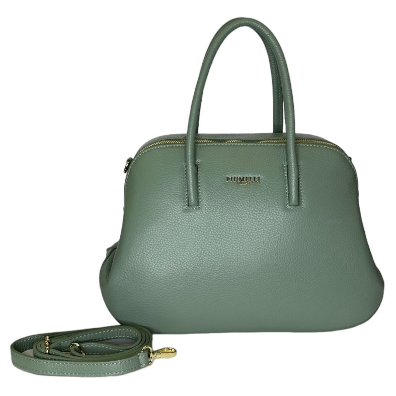 Ментолова італійська шкіряна жіноча сумка Piumelli Tara M D96 Mint