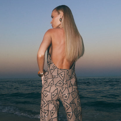 Топ Freya Vanadis із пайетки та бісеру, коричневий