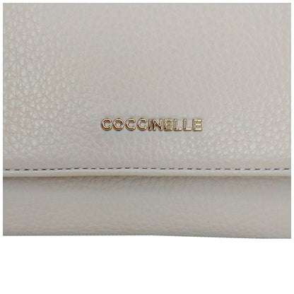 Перловий італійський шкіряний жіночий гаманець Coccinelle Metallic Soft E2 HW5 11 66 01 N80
