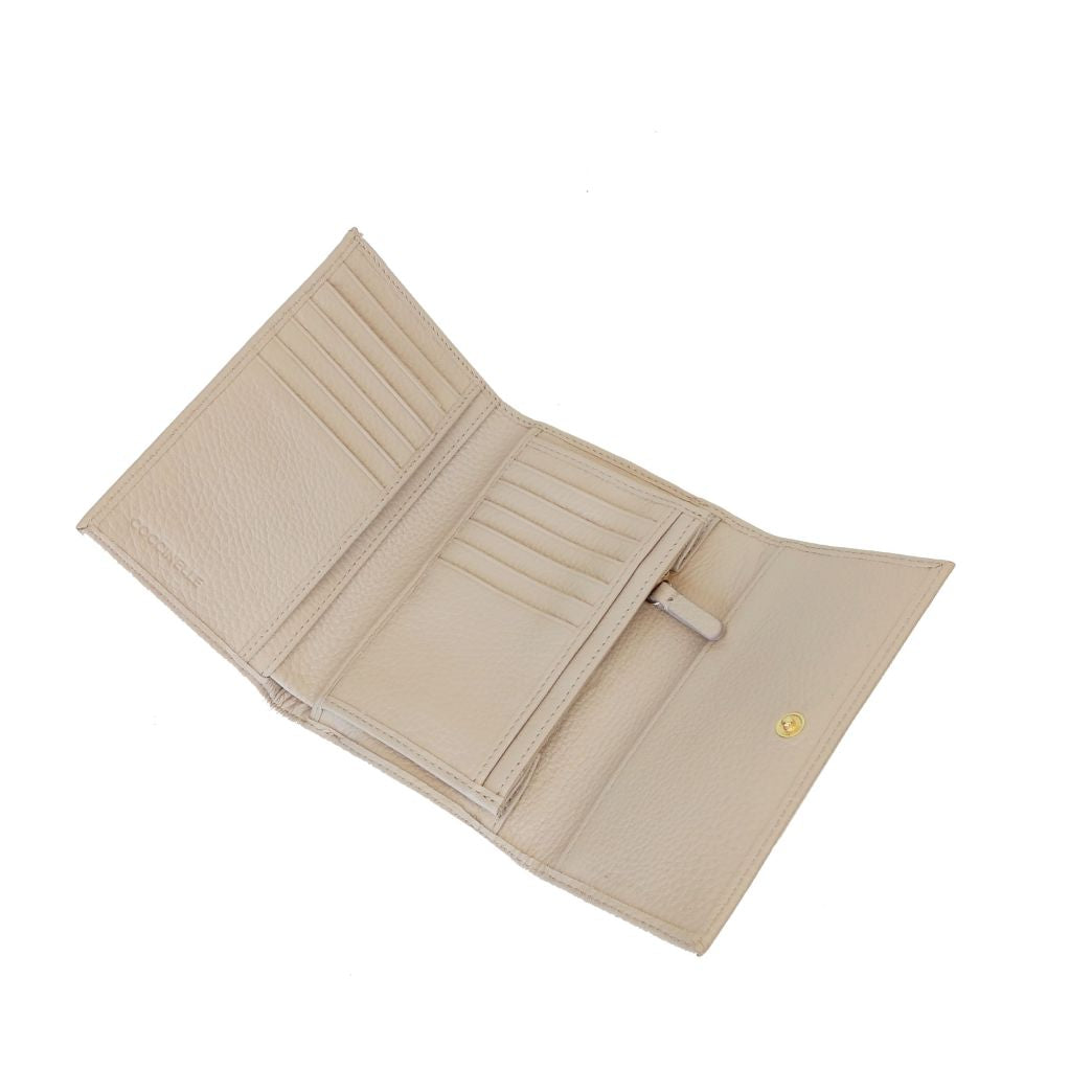 Перловий італійський шкіряний жіночий гаманець Coccinelle Metallic Soft E2 HW5 11 66 01 N80
