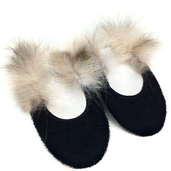 Шкарпетки Nors black/beige (lynx fur)
