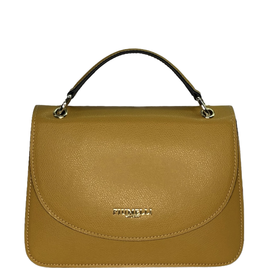 Гірчична італійська шкіряна жіноча сумка Piumelli Arya bag P618 Mustard