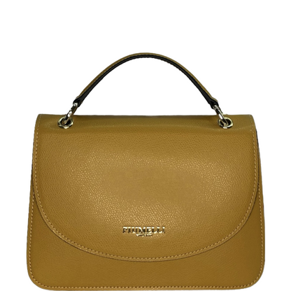 Гірчична італійська шкіряна жіноча сумка Piumelli Arya bag P618 Mustard