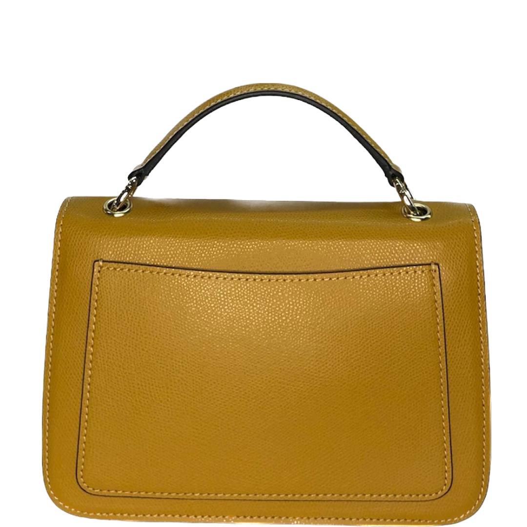 Гірчична італійська шкіряна жіноча сумка Piumelli Arya bag P618 Mustard