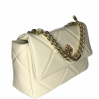 Молочна італійська шкіряна жіноча сумка Piumelli Mira S Bag S37 Milk